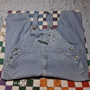 Vintage Key Imperial Hickory Striped Aristrocrat of Carpenter Overalls SZ 48x30